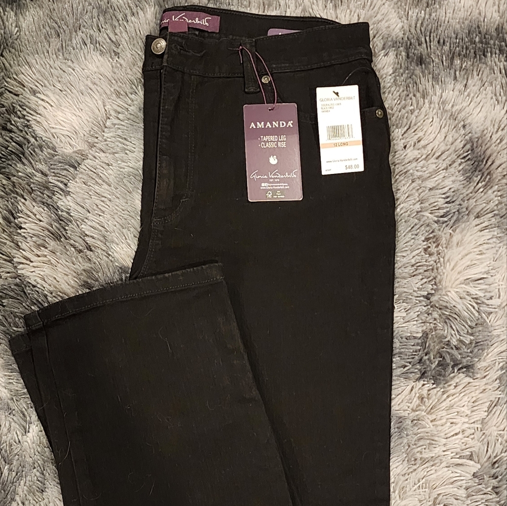 Gloria Vanderbilt Black Amanda Jeans